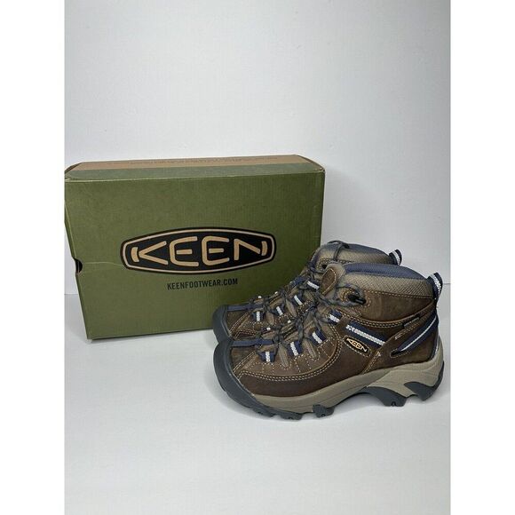 New KEEN Women's TARGHEE II MID Waterproof Hiking Boot, Goat/Crown Blue, Size 6 - Picture 2 of 11
